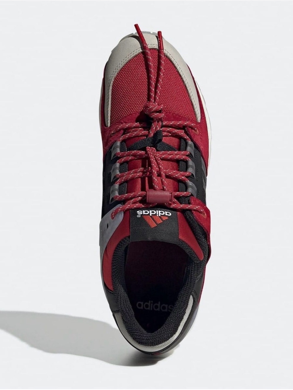 adidas Red and Black Trail Runner Sneakers with Cream Accents - Picture 11 of 12
